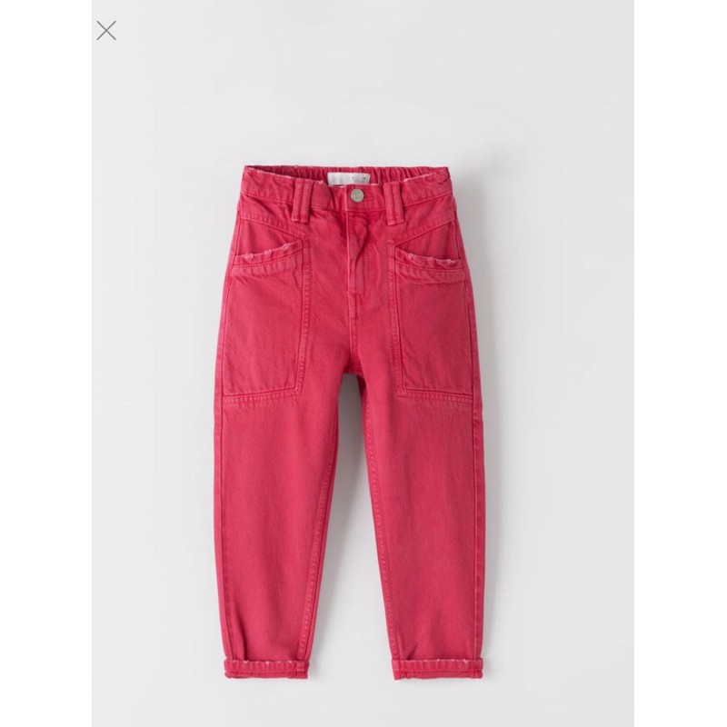 Quần jean zara kid màu hồng siêu xinh size 13-14 newtag