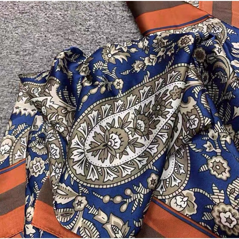 Khăn Choàng Lụa Cao Cấp Hoạ Tiết Boho Vintage Độc Lạ