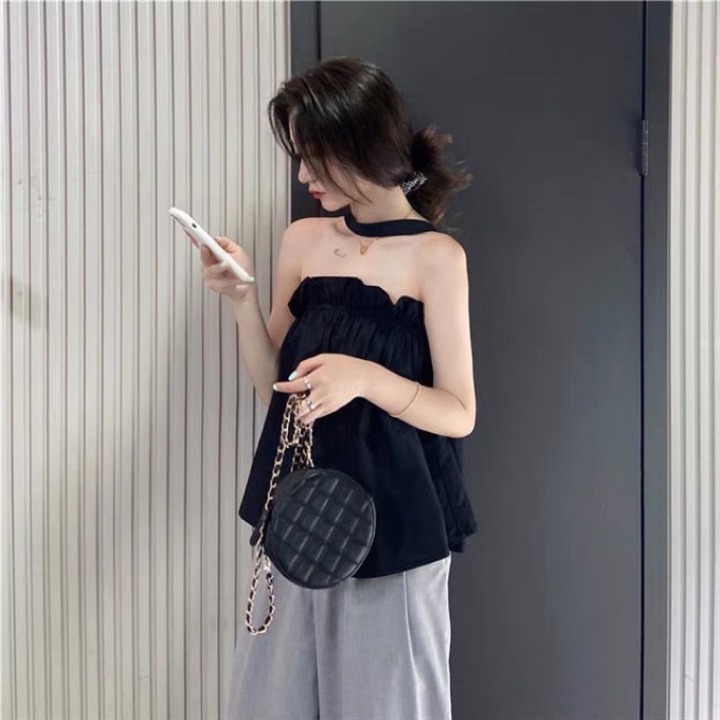ÁO KIỂU DÂY CHOÀNG CỔ