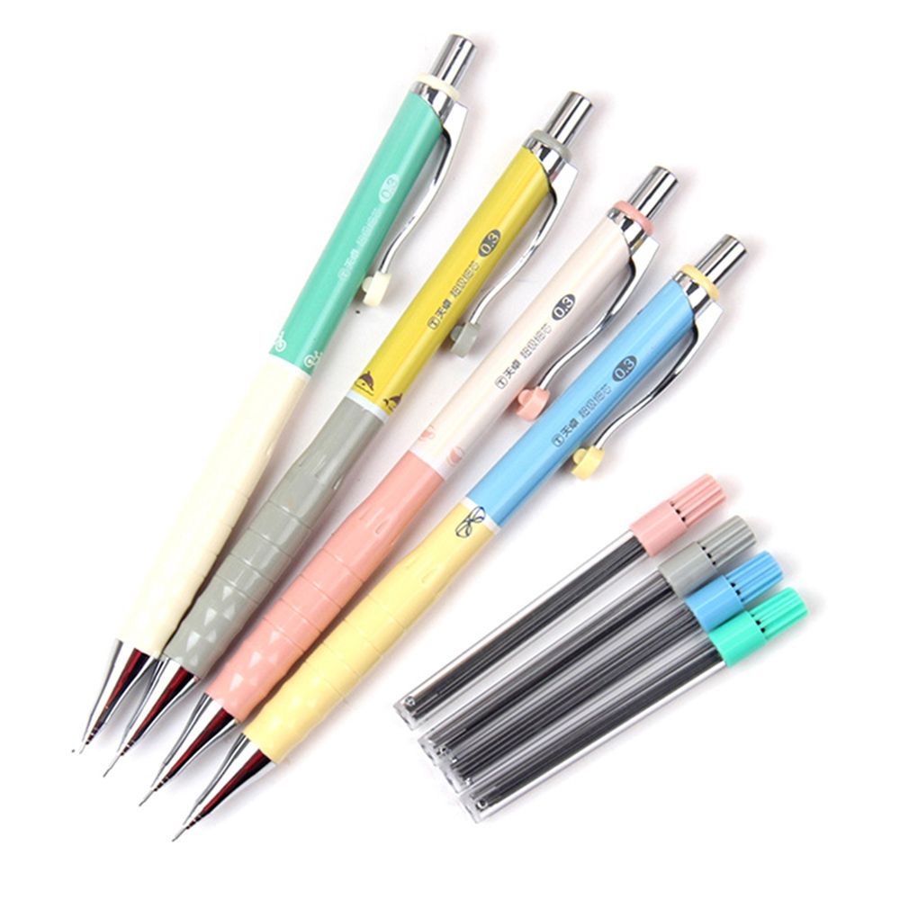 Bút Chì Bấm Vỏ Nhựa 0.3mm Nhiều Màu Dễ Thương