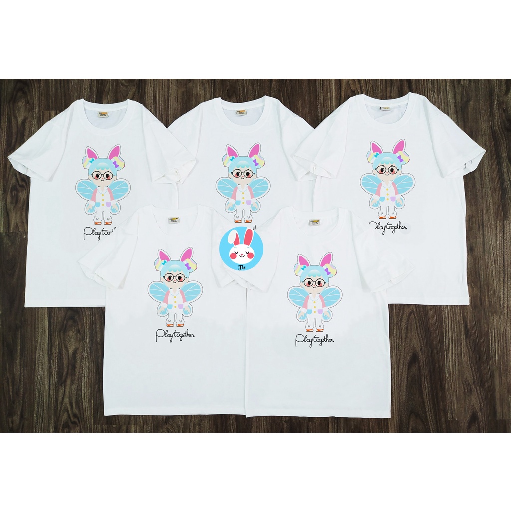 Áo thun Play Together giá rẻ - Mẫu Đồ Ngủ Cute - Hình in nét dễ thương