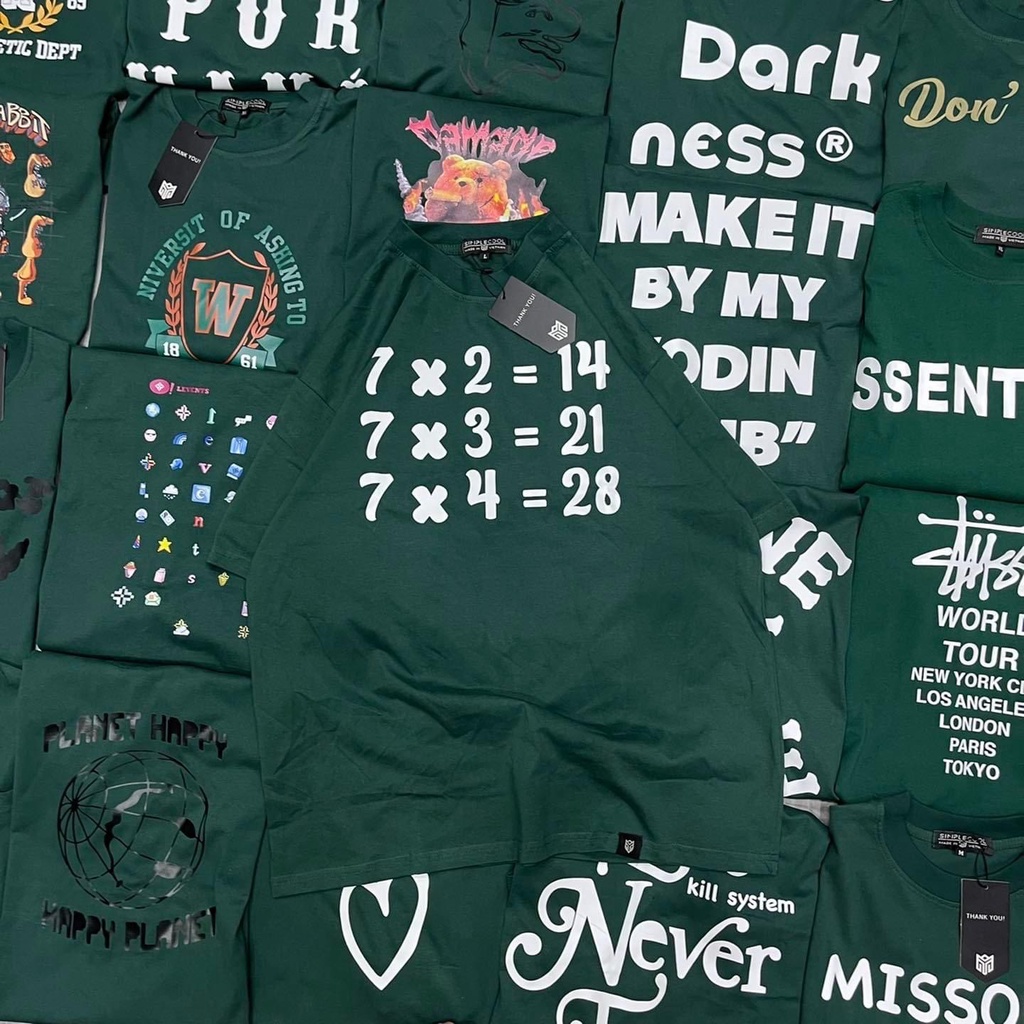 Áo Thun Xanh Lá Ulzzang unisex, Áo phông xanh lá cây hottrend 2022