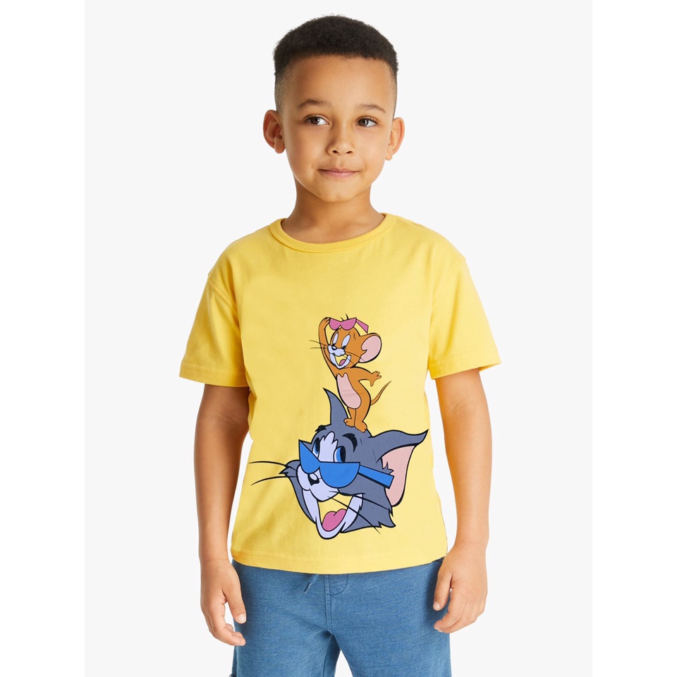 Áo thun bé trai in hình hoạt hình disney chất cotton mêm nhiều màu sắc