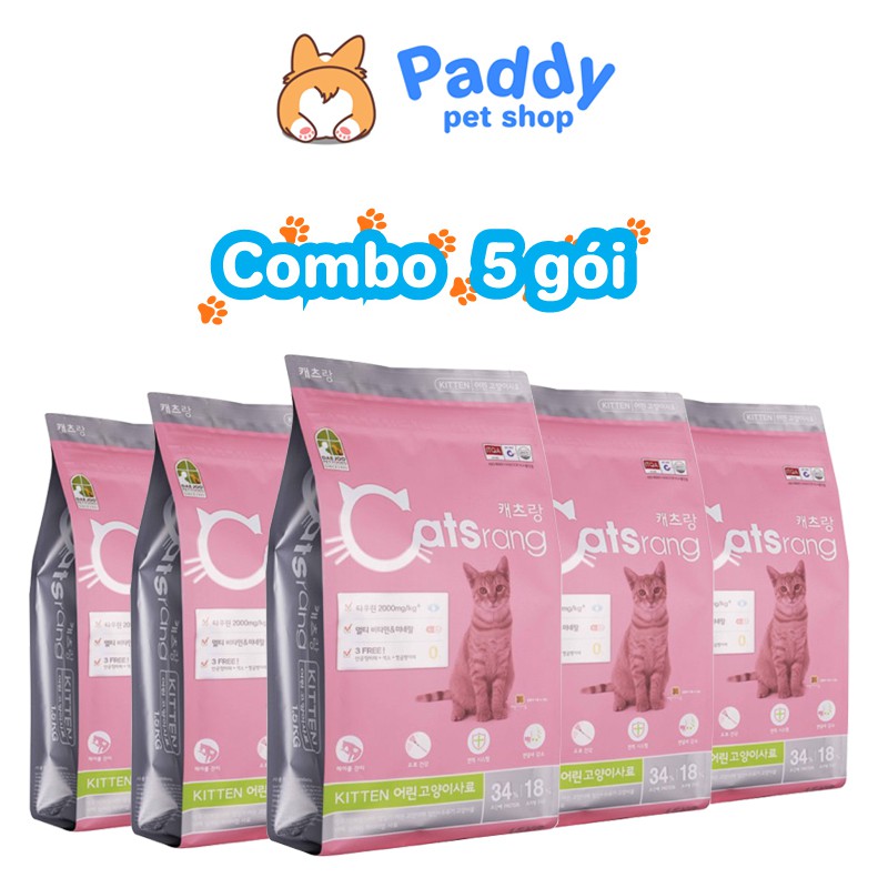 [Combo 5] Catsrang Kitten Hạt Cho Mèo Con 400g