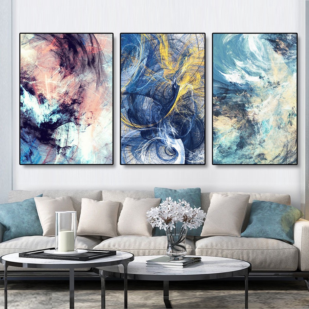 Tranh treo tường trang trí trừu tượng siêu đột phá hiện đại Mon'decor - tặng kèm đinh chuyên dụng