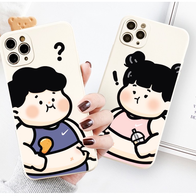 Ốp lưng IPhone cạnh vuông cặp đôi béo BVC 6/6plus/6s/6splus/7/7plus/8/8plus/x/xr/xs/11/12/13/14/pro/max/plus/promax BVC8