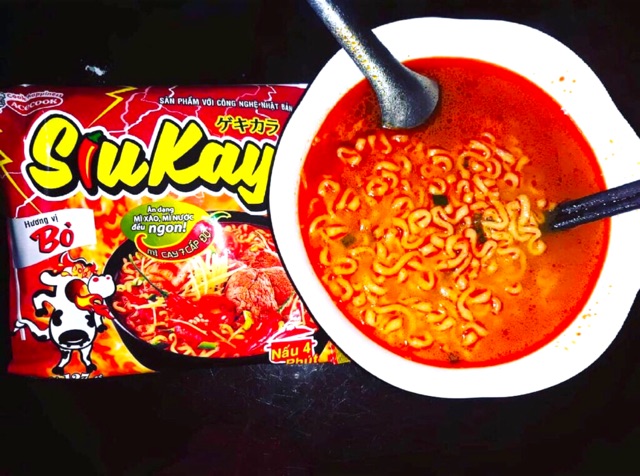 1 GÓI MÌ SIUKAY ACECOOK- MỲ CAY 7 CẤP ĐỘ GÓI 128G