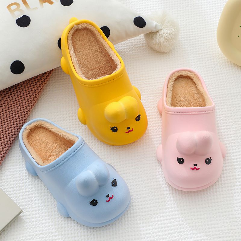 Dép Bông Đi Trong Nhà Đế Dày Chống Trượt Giữ Ấm Mùa Đông Thiết Kế Dễ Thương Dành Cho Nữ