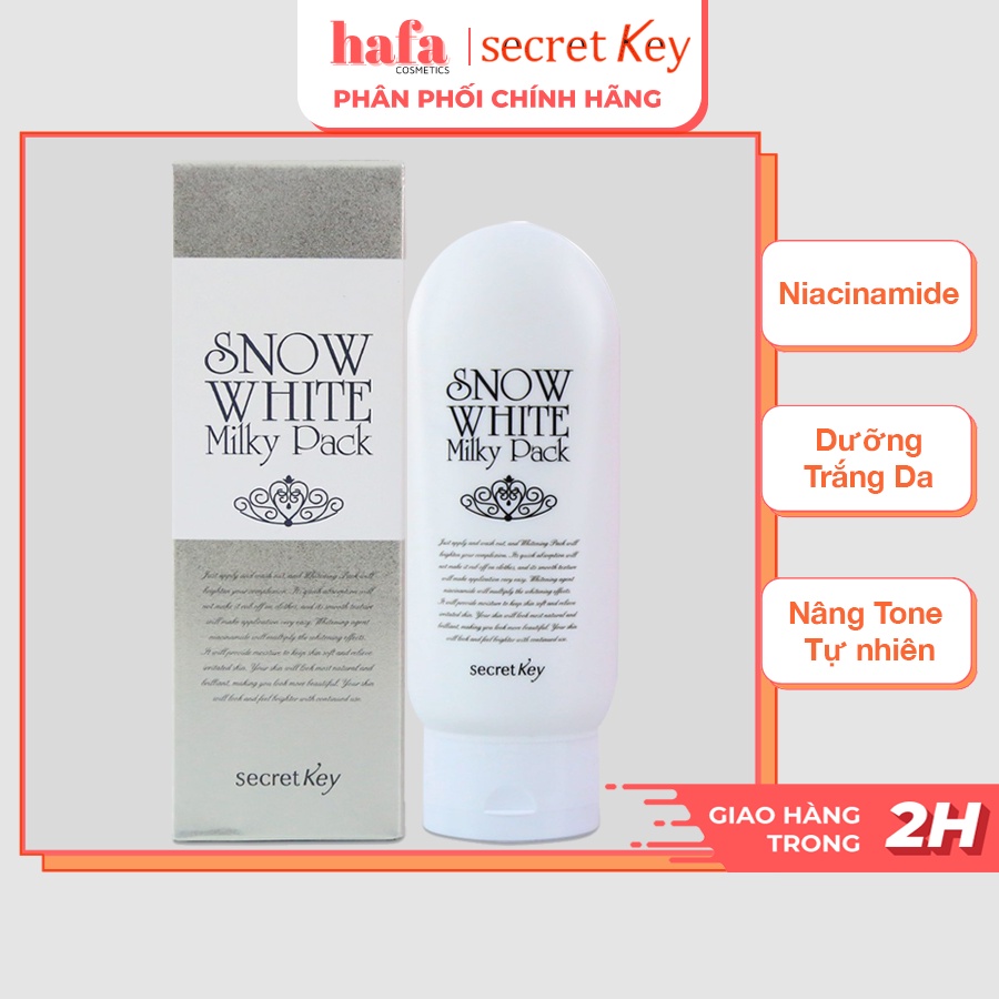 Kem tắm trắng toàn thân Secret Key Snow White Milky Pack 200g _ Kem ủ trắng toàn thân _ Secret Key Chính Hãng