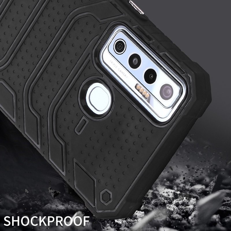 Ốp Điện Thoại Silicon Mềm Màu Đen In Nổi Họa Tiết Kẻ Sọc Cho Tecno Spark 6 GO 2020 2021/Spark 7 Pro/Spark 6 5 Air