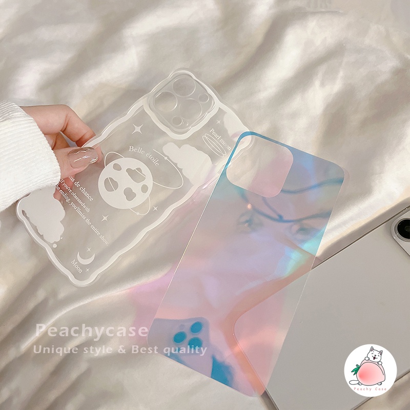 Ốp Điện Thoại TPU Mềm Chống Sốc Màu Laser Họa Tiết Thời Trang Cho iPhone 13 Mini 12 Pro Max 11 Xr Xs Max X 7 8 Plus 12Mini