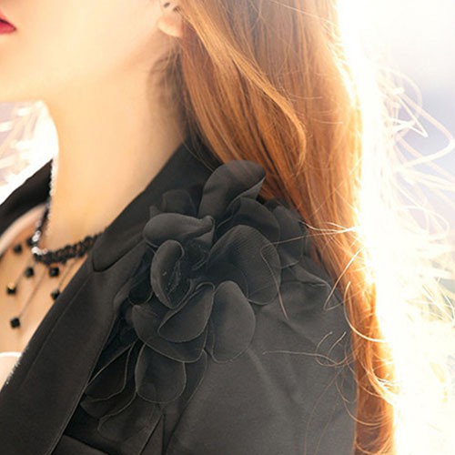 Dây chuyền choker hợp kim tua rua đính đá phong cách gothic