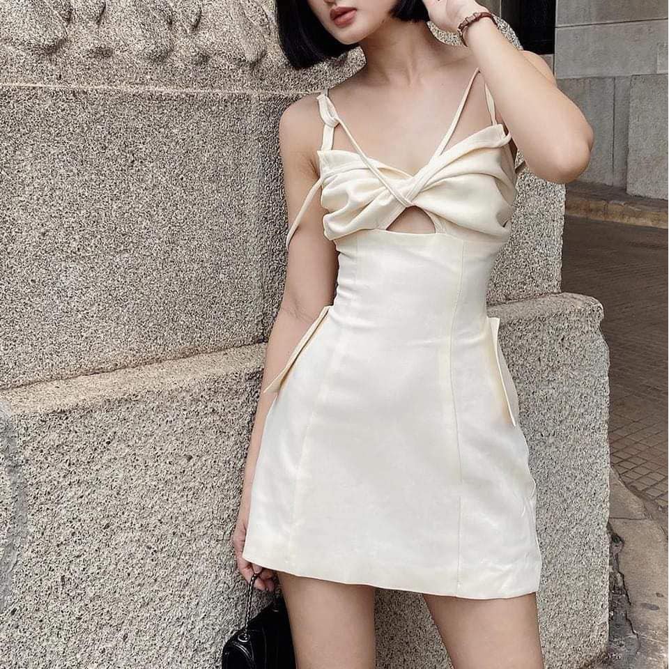ĐẦM DÂY KAKI CUT OUT SANG CHẢNH - ONEONE DRESS