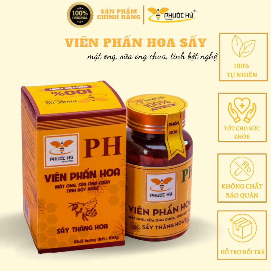 bộ 2 hũ PHẤN HOA SỮA ONG CHÚA NGHỆ MẬT ONG PH sấy thăng hoa
