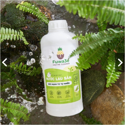 Nước lau sàn Fuwa3e hữu cơ organic sả chanh khử mùi đuổi muỗi kiến diệt nấm mốc 1.5 Lít