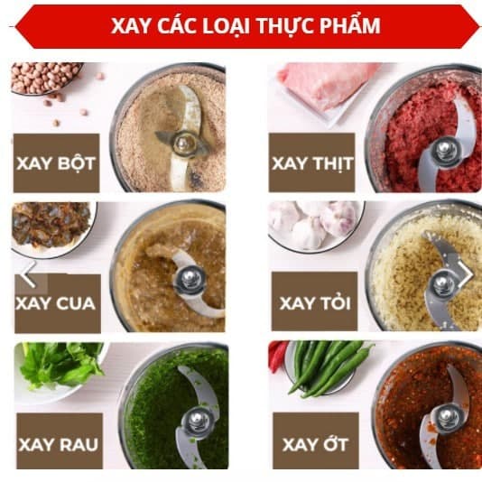 Máy xay đa năng 4 lưỡi cối inox 304 bền bỉ với thời gian -BinNhimStore