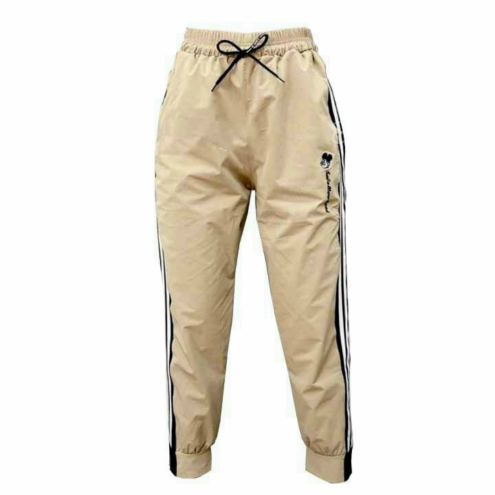 Quần jogger sọc thêu Mickey