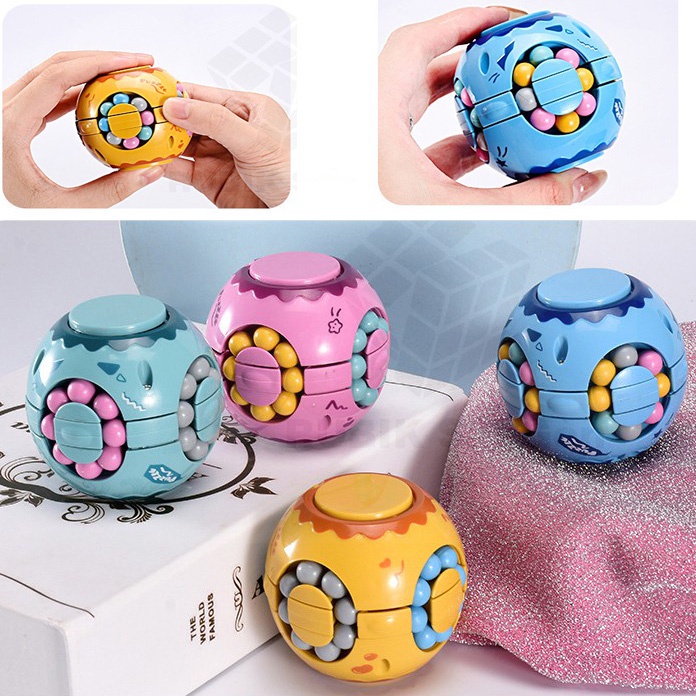 Rubik Bi, Biến Thể Con Quay Hình Hạt Đậu Ma Thuật Cho Bé, Đẹp Mắt, Xoay Trơn, Mượt