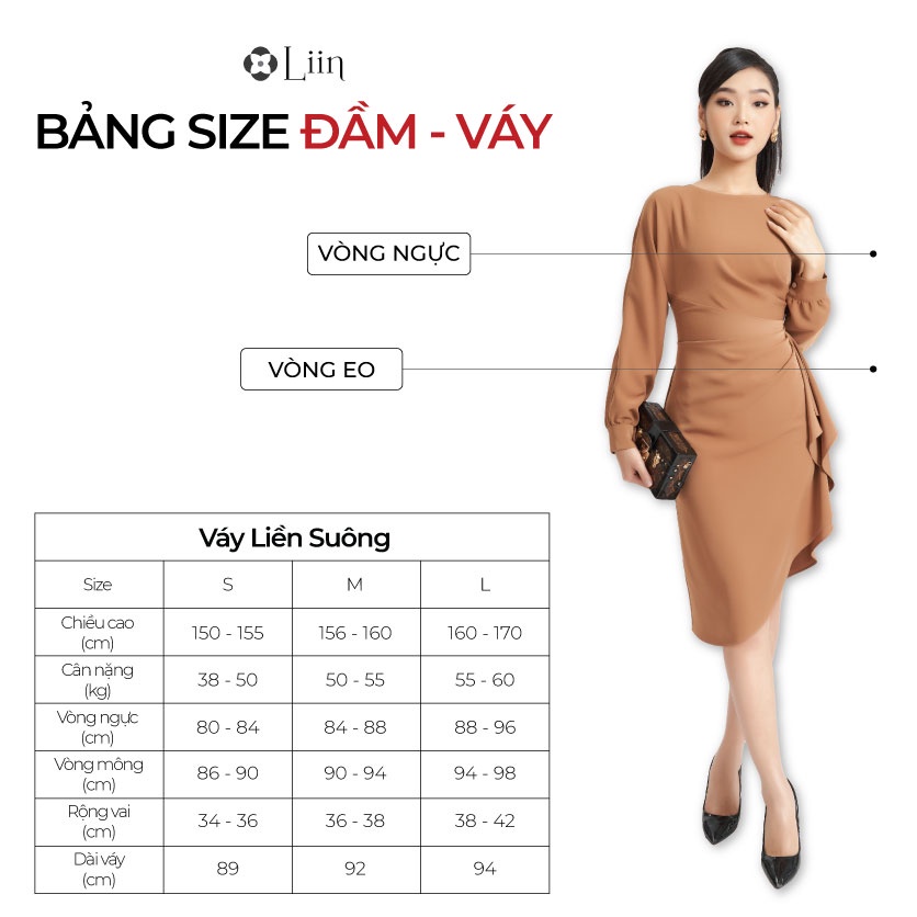 LIIN - Đầm nữ mix cúc bọc cao cấp dáng suông LINBI D6411