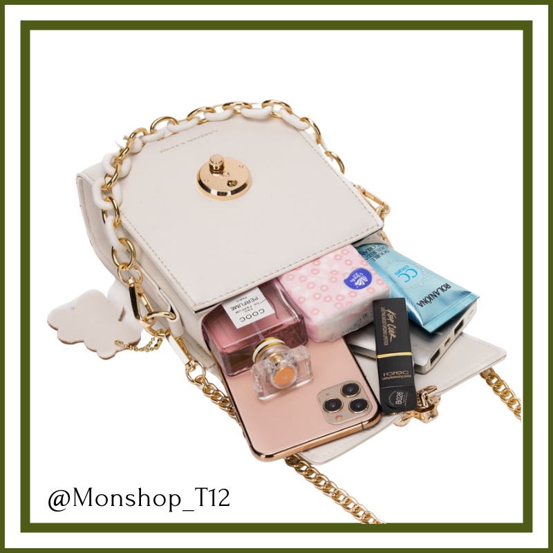 🌸sẵn hàng🌸Túi xách da mềm đeo chéo nữ CEEKAY chính hãng form đứng 2 dây đeo - T12