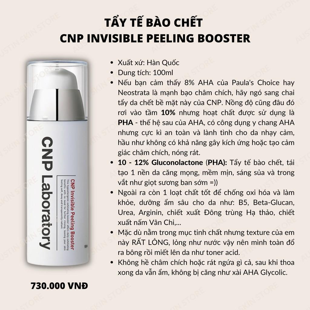 10 gói Gel tẩy tế bào chết thế hệ CNP Laboratory Invisible Peeling Booster 1ml