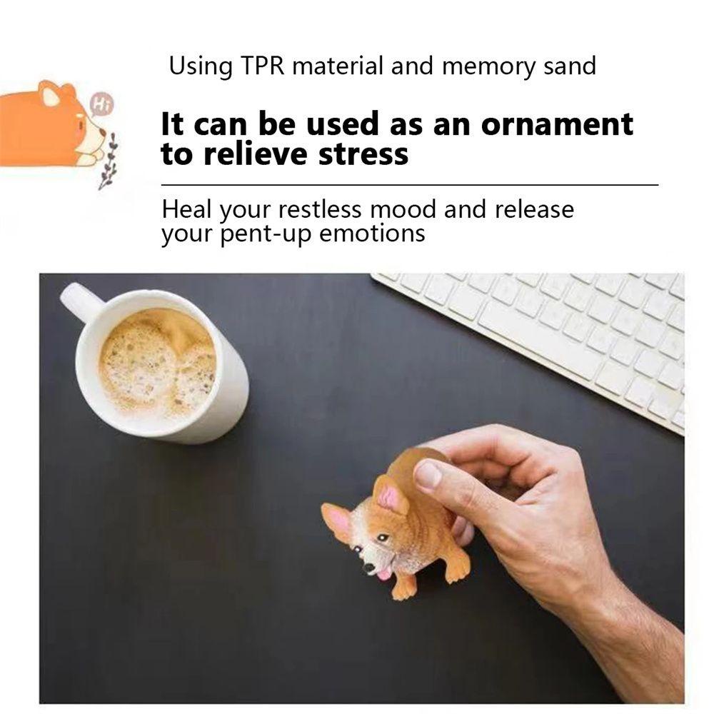 YIYU Đồ Chơi Nắn Bóp Giúp Giải Tỏa Căng Thẳng Hình Chú Chó Corgi Dễ Thương