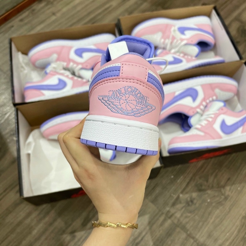 Giầy Jordan 1 hồng tím thấp cổ hàng cao cấp Fullbox