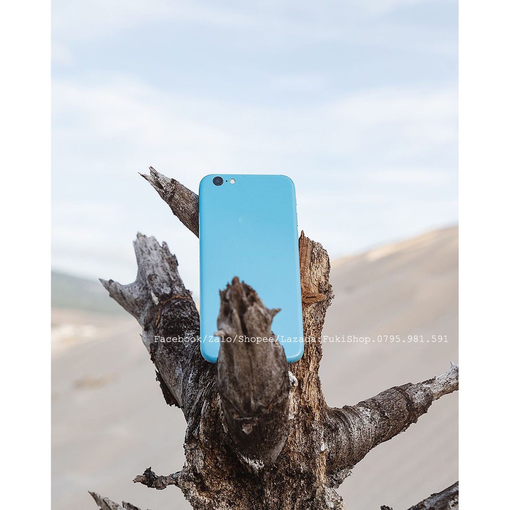 Tấm Dán Skin Glossy Light Blue Xanh FULL VIỀN Cho 5 6 7 8 6plus 7plus 8plus X XS XR XSMAX 11 PRO MAX 12 PRO MAX