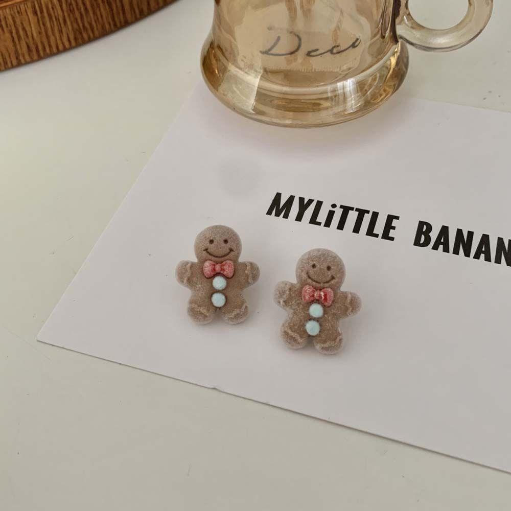 Bông Tai Hình Giáng Sinh Ba Chiều Đơn Giản Dễ Thương Cho Nữ