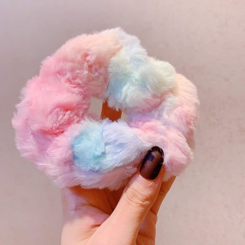 ❄️Chun cột tóc Scrunchies lông loang mềm mịn