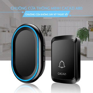 [INCU16APR] Chuông cửa không dây CACAZI LUX 02 Cao Cấp Chống Nước Pin 2 năm khoảng cách 200M ( loại 1)