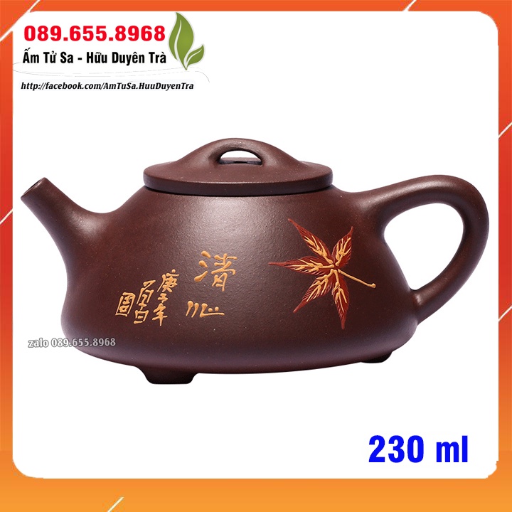 Ấm tử sa thạch biều liên đăng Nghi Hưng (đẹp) - ấm tử sa nghi hưng cao cấp - pha trà, trà đạo - trà ô long, thái nguyên