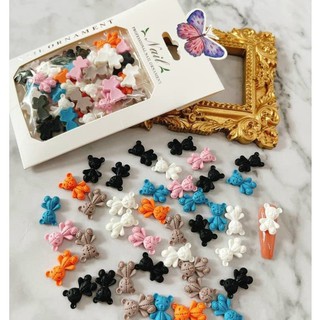 Charm Nơ Gấu Bột Nail Trang Trí Móng