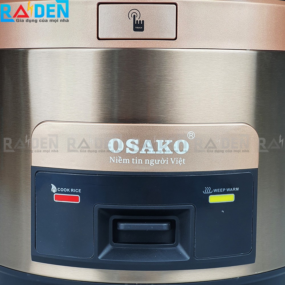 [Mã ELHADEV giảm 4% đơn 300K] [CÓ VIDEO] Nồi cơm điện 1.8L Osako OCD-180 mâm nhiệt cong 3D, lòng nồi dày 5 lớp