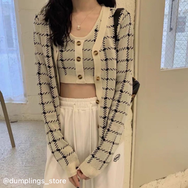 Set áo + cardigan Jennie