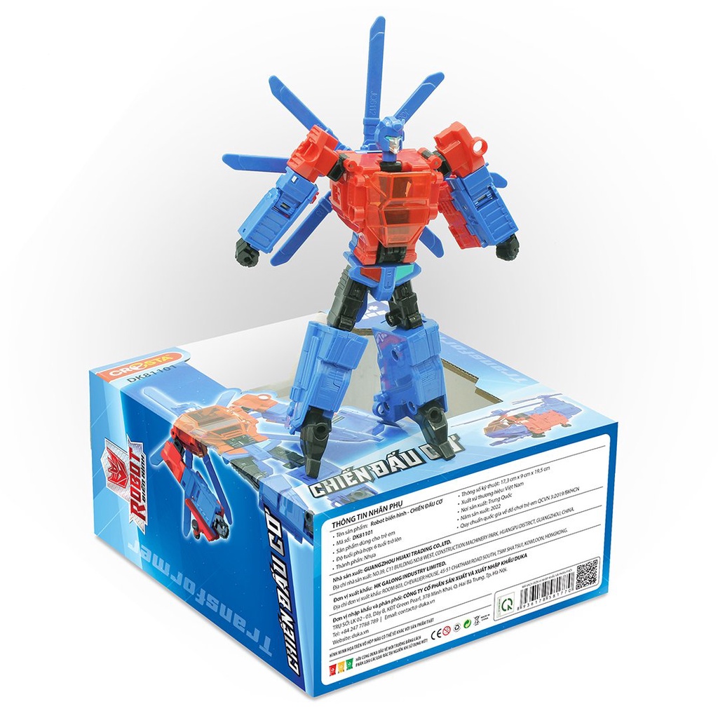 Đồ Chơi Duka: Robot Biến Hình – Xe Đặc Chủng DK 81103 +Tàu Cao Tốc DK 81102 + Chiến Đấu Cơ DK 81101