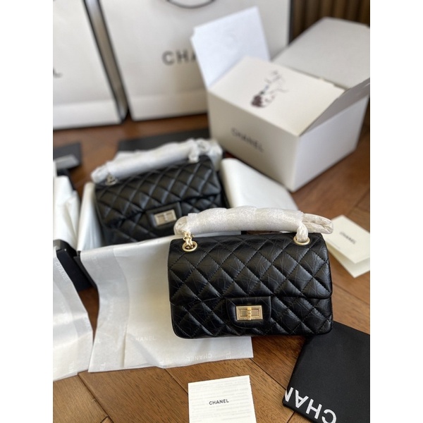 Túi xách nữ C H A N E L Classic mini Supper Vip khoá mạ màu silver