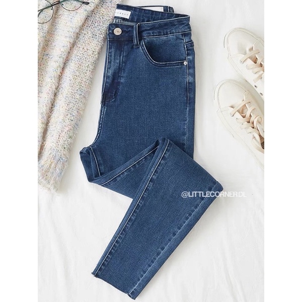 Quần Skinny Denim Jean Topshop Loại 1 Xanh Đậm Quảng Châu co dãn
