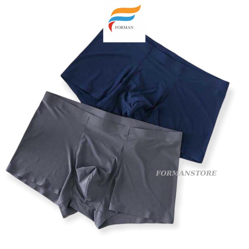 Quần Sịp Nam Boxer Lụa Premium Cao Cấp, Quần Lót Đùi Nam Đúc Nhật Bản Gói Kèm Túi Zip
