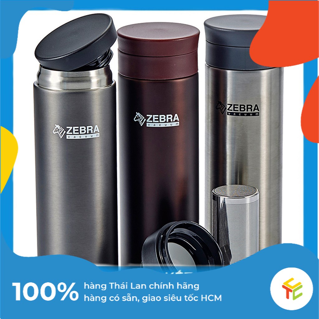 BÌNH NƯỚC GIỮ NHIỆT INOX - Bình giữ nhiệt Inox 450ml ZEBRA có lưới lọc trà - Giữ Nhiệt Tối Ưu lên đến 12h