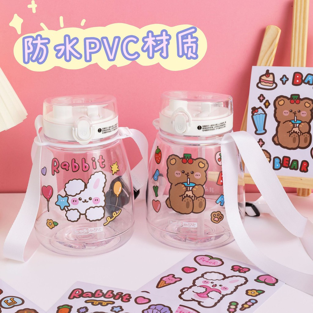 Sticker cute , nhãn dán trang trí dán lên bình giữ nhiệt cốc sứ thuỷ tinh nhựa A-57