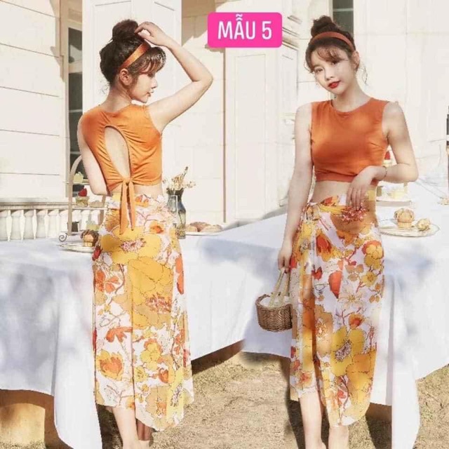 Combo 300k/1 set bikini kèm khăn choàng
