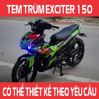 Tem Trùm Exciter 150 CRG Đẹp - Đổi màu sắc và họa tiết theo yêu cầu