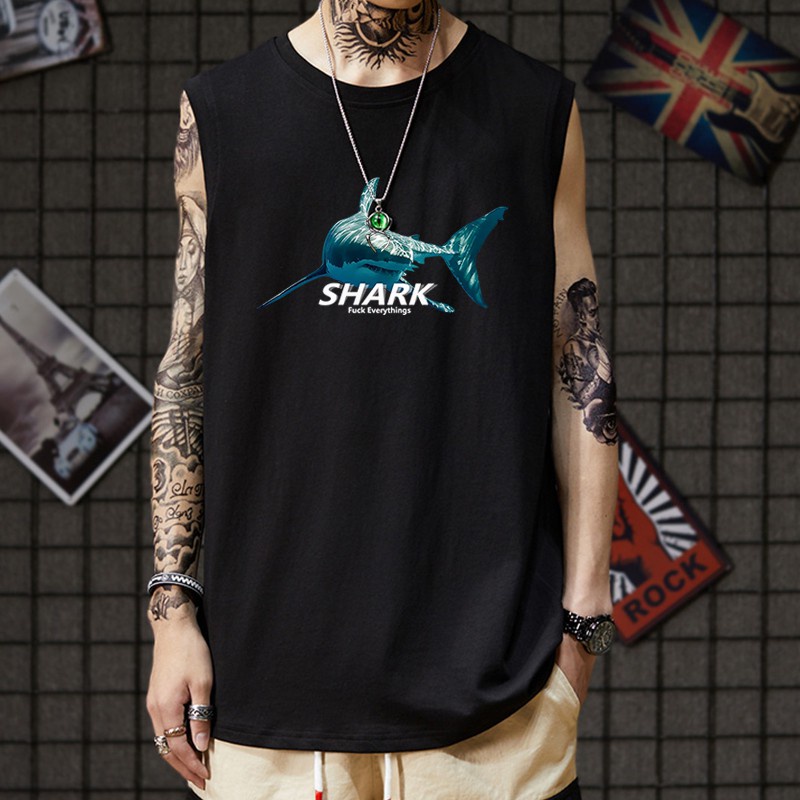 Áo ba lỗ thể thao in họa tiết hoạt hình phong cách hip hop thoáng khí thấm hút mồ hôi thời trang mùa hè