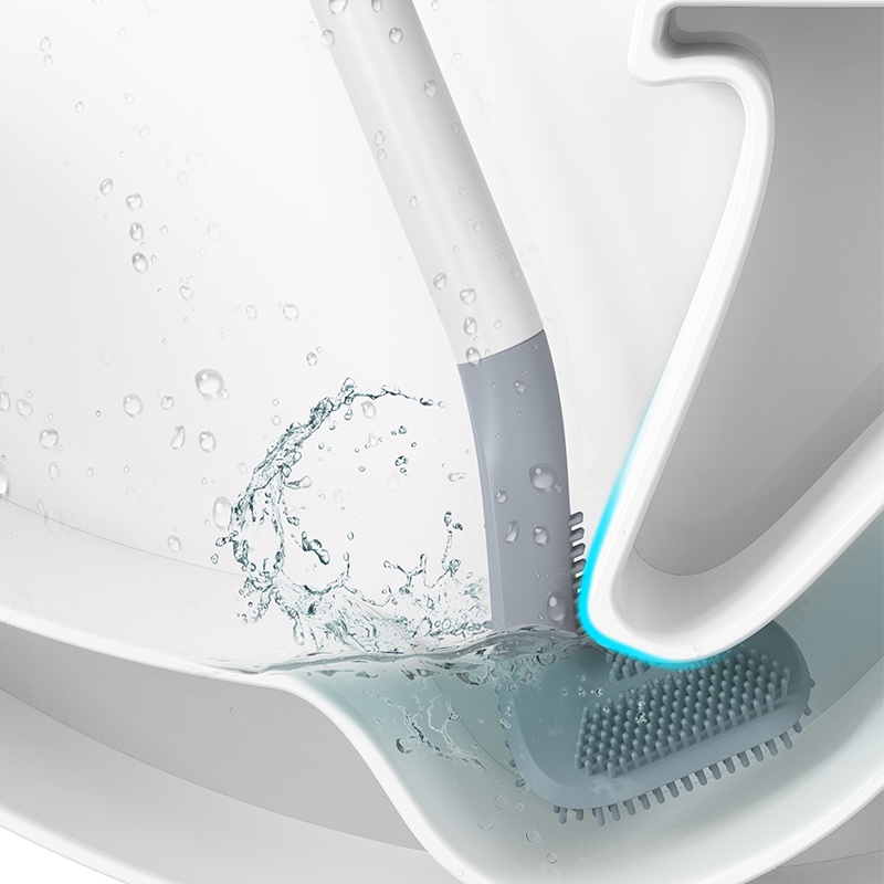 Chổi silicon cọ nhà vệ sinh - Cọ toilet hình gậy golf siêu sạch, sử dụng tiện lợi GD172