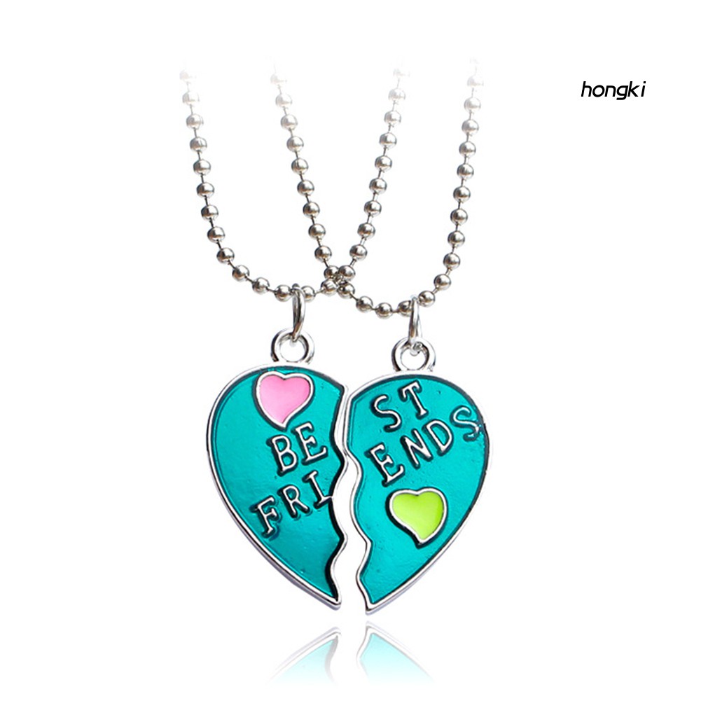 Bộ 2 vòng cổ Mặt Nửa Trái Tim Ghép Cho Bạn Thân