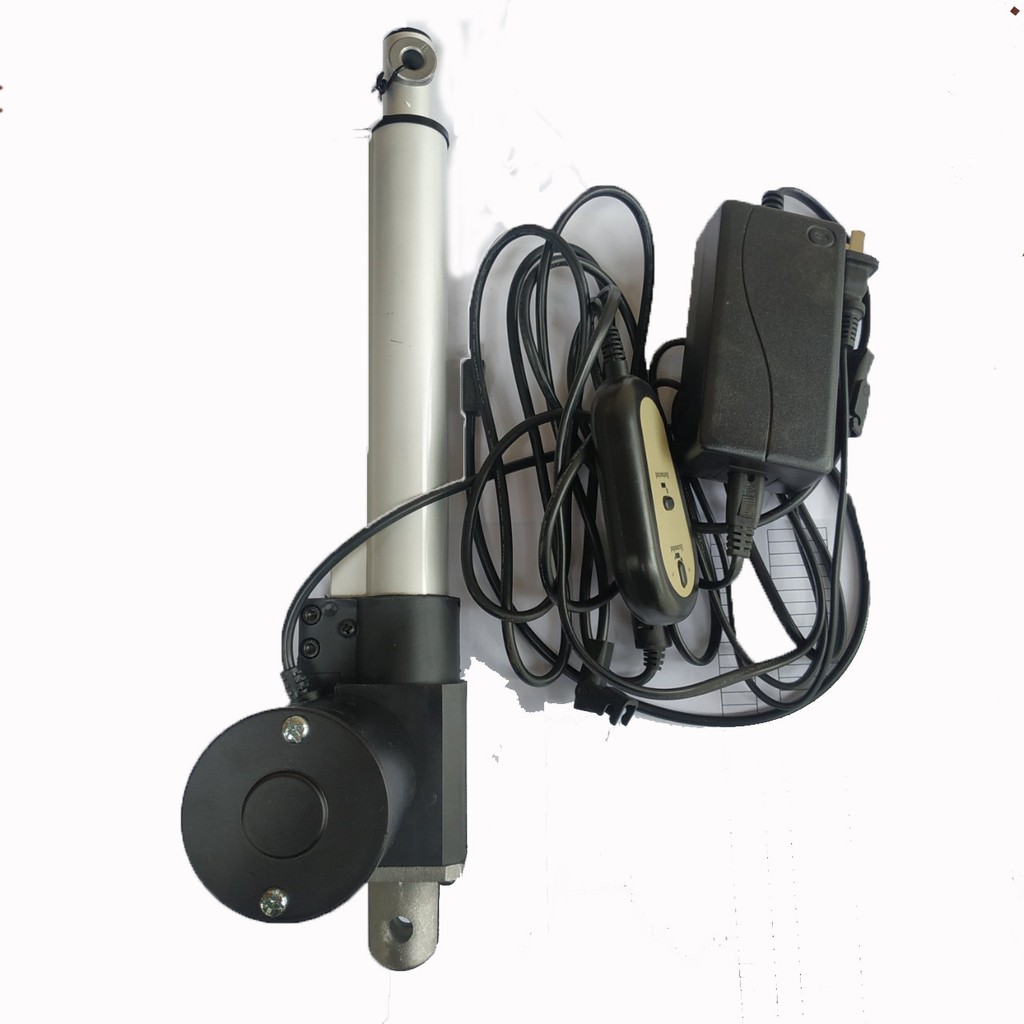 Xi lanh điện DC 24v Lực đẩy 150kg tốc độ 20mm/s, hành trình từ 100mm đến 1000mm.