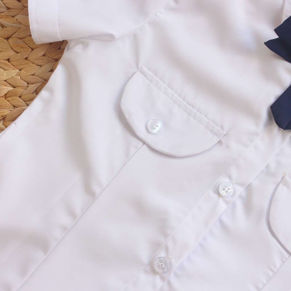 Áo sơ mi học sinh nữ có nắp túi Jadiny,áo sơ mi đi học cấp 2,cấp 3, phong cách mới lạ, phom dáng đẹp,vải chất lượng