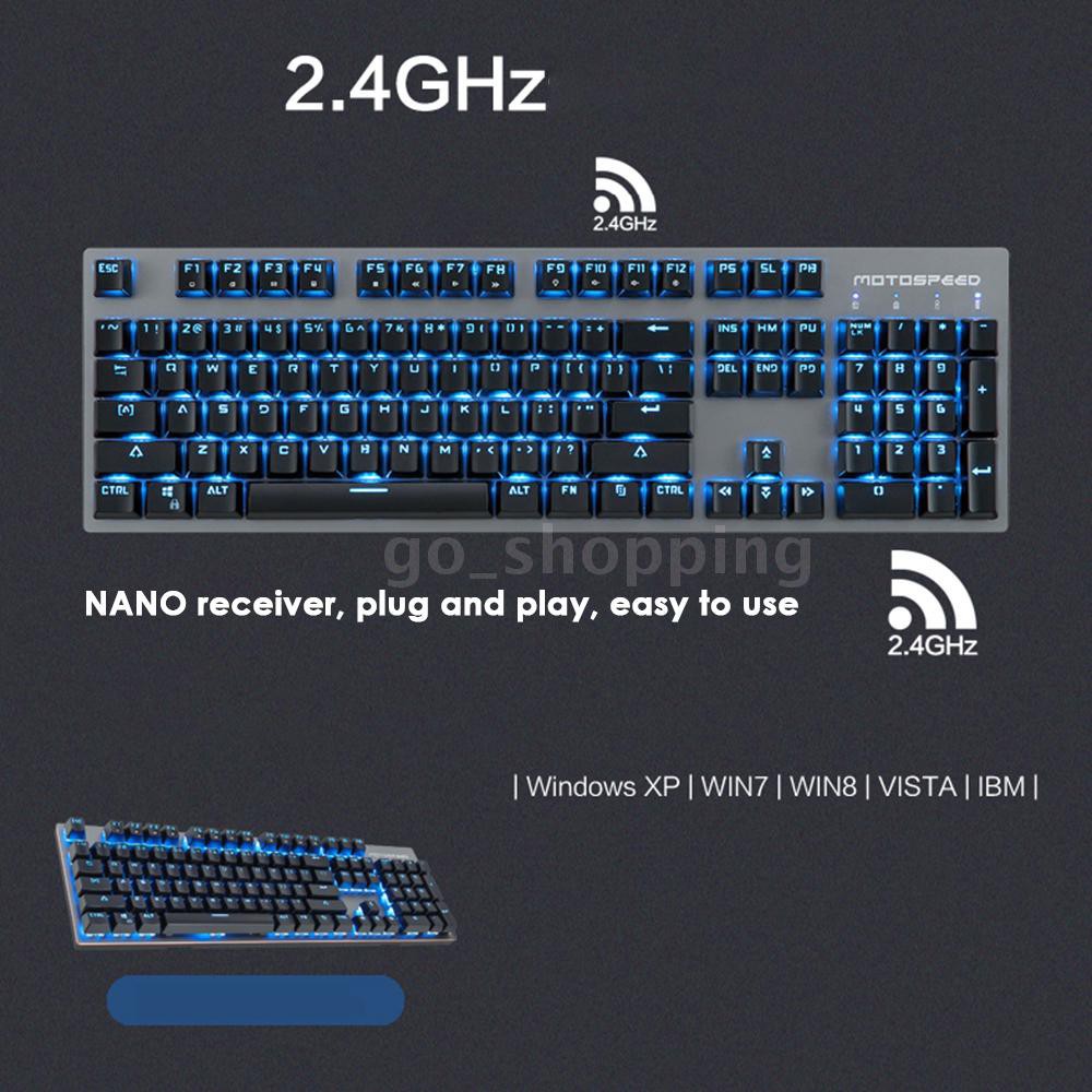 Bàn phím  GK89 2.4G WIRELESS 104KEYS USB WIRED MECHANICAL GAMING KEYBOARD OUTEMU SWITCH LED LIGHT