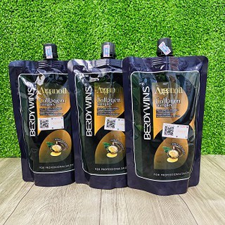 ✅[CHÍNH HÃNG] KEM Ủ TÓC HẤP PHỤC HỒI ARGAN OIL COLLAGEN COMPLEX BERDYWINS MỀM MƯỢT 500ML